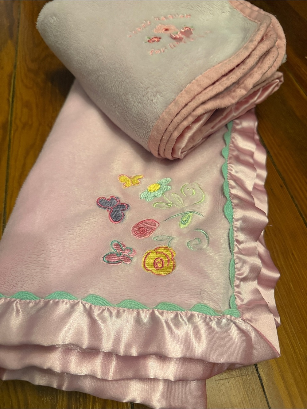 SET OF 2 BABY GIRL BLANKETS
